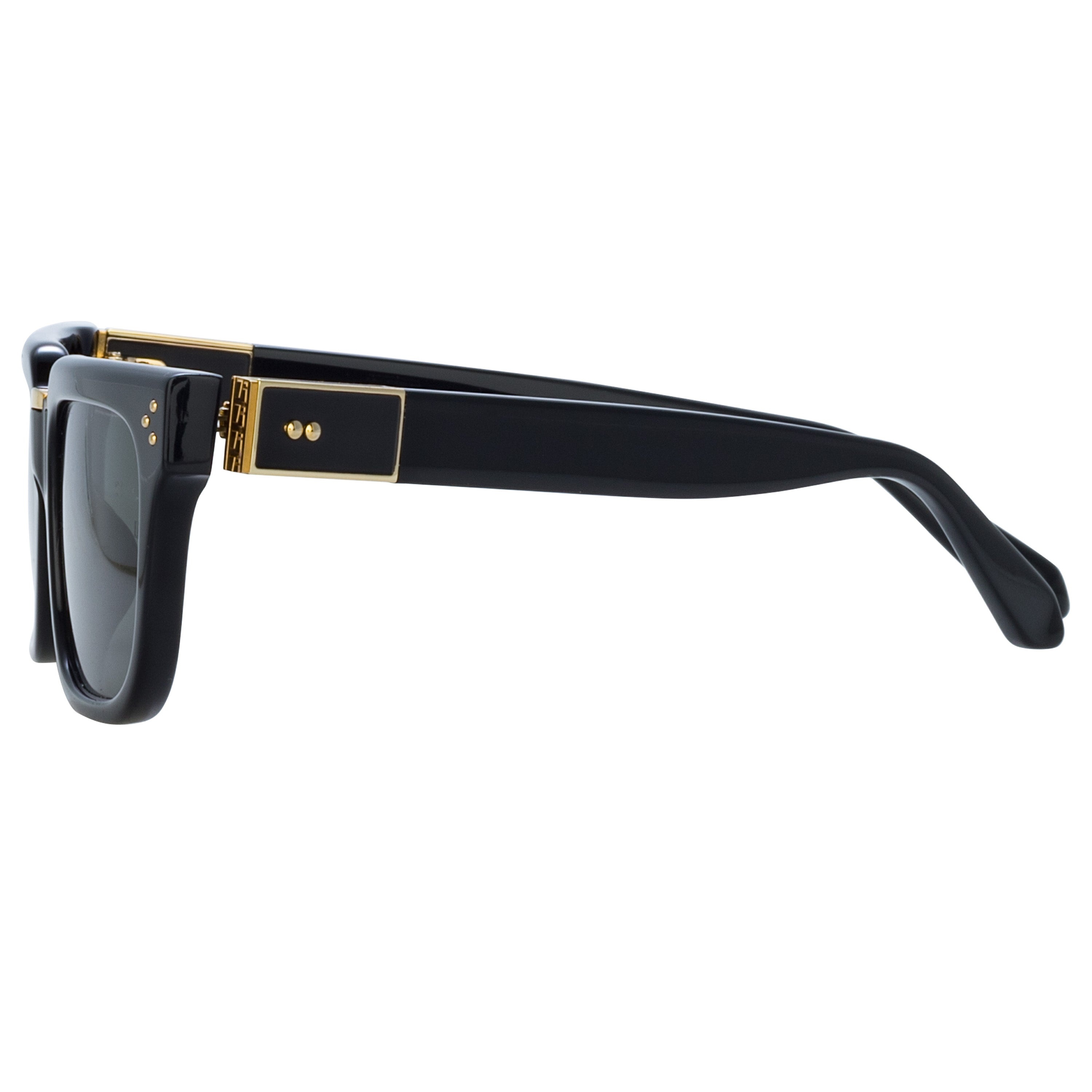 YOAN ANGULAR SUNGLASSES IN BLACK - 4