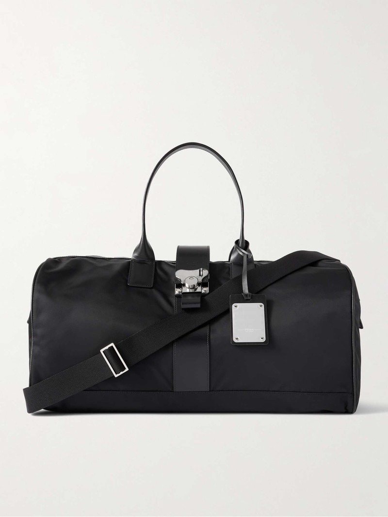 Butterfly Leather-Trimmed Nylon Duffle Bag - 1