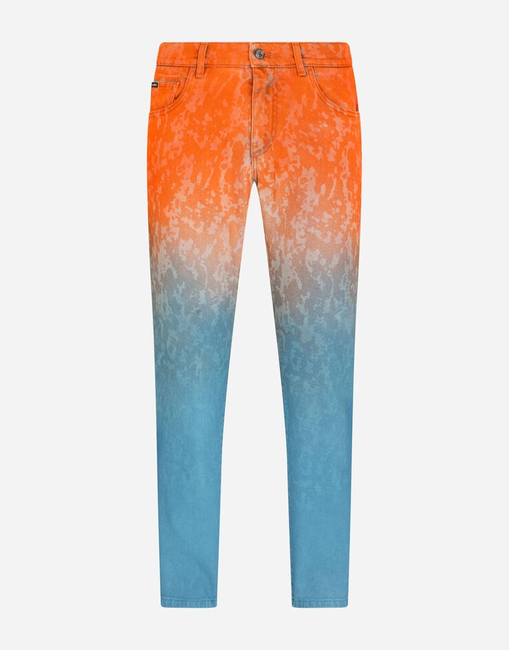 Tie-dye slim-fit stretch jeans - 3