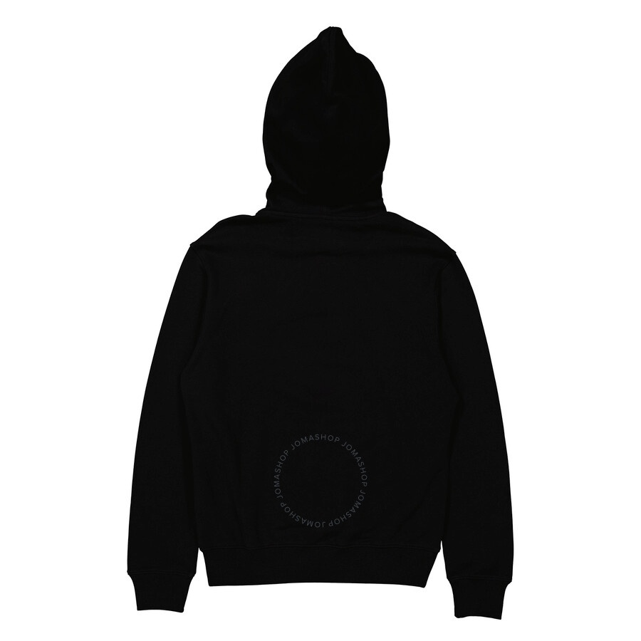 Moschino Black Cotton Burger Logo Print Hoodie - 2