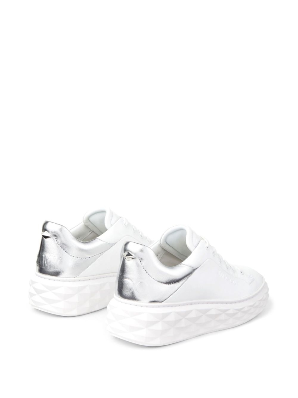 Diamond Maxi/F II leather sneakers - 3