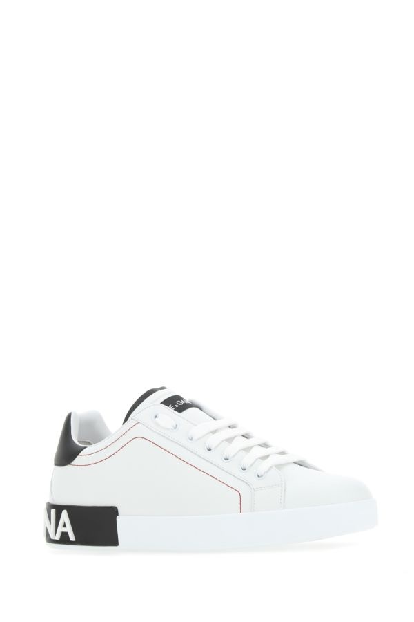 White nappa leather Portofino sneakers - 2
