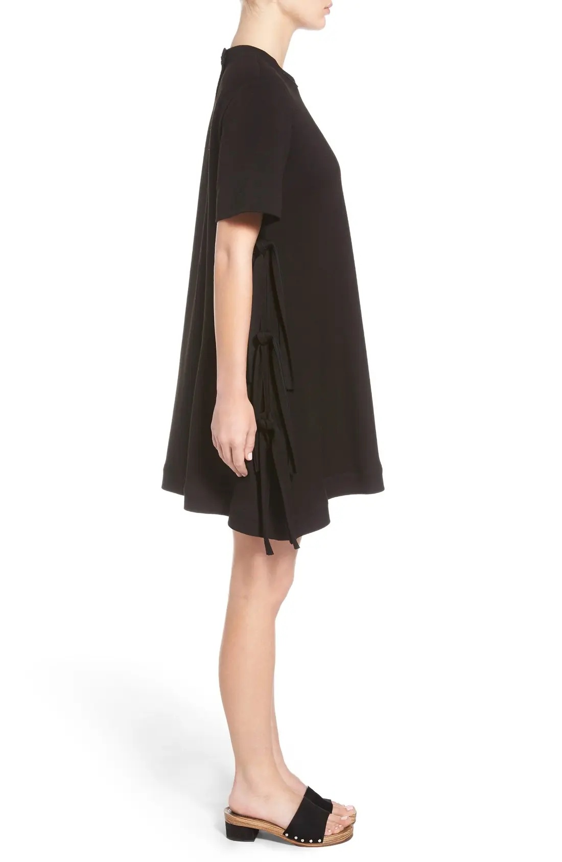 Flared Side Tie Jersey Dress - 4