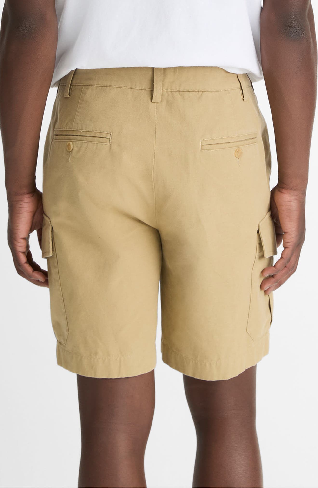 Vince Flat Front Cotton & Linen Cargo Shorts in Beachwood at Nordstrom - 2