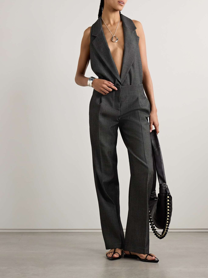 CHRISTOPHER ESBER Facile wool-twill and stretch-jersey bodysuit Black outlook