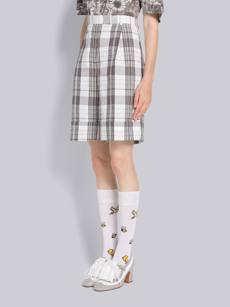 Thom Browne Madras Single Pleat Beltloop Short outlook