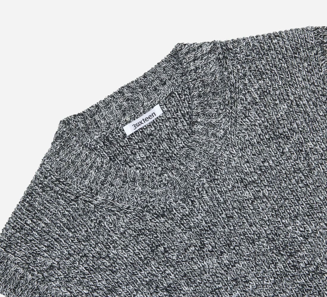 Sweater Vest - Black Marled Yarn - 3