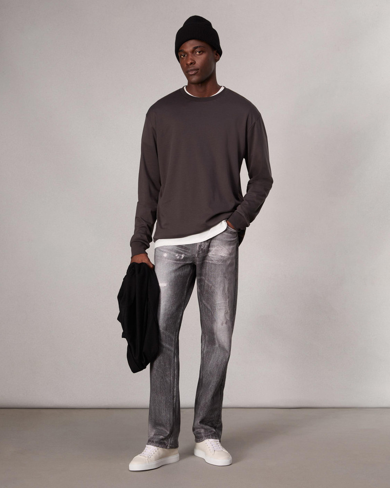 rag & bone Relaxed Fit Contrast-Trim Cotton Tee outlook