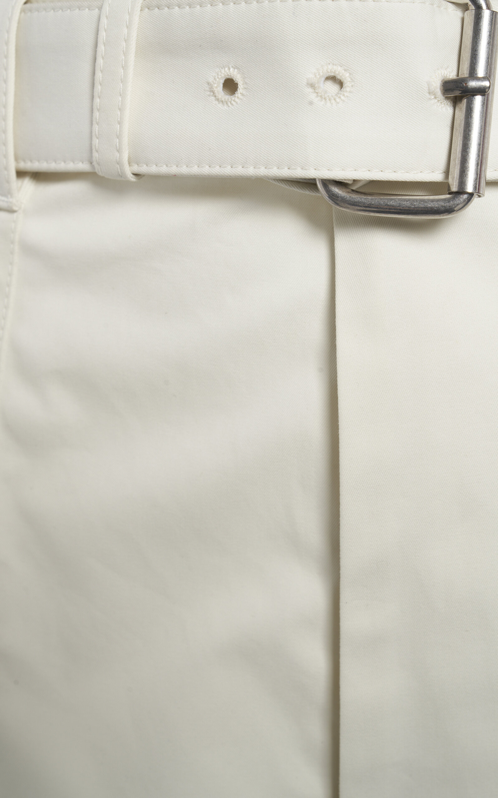 Belted Cotton Barrel Pants neutral - 5