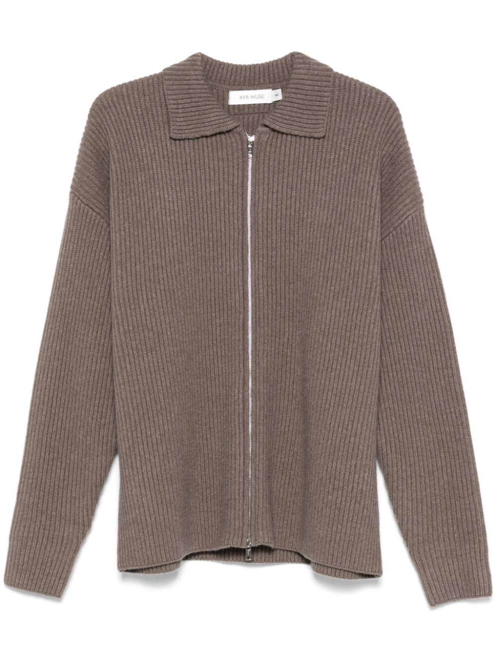ribbed cardigan - 1