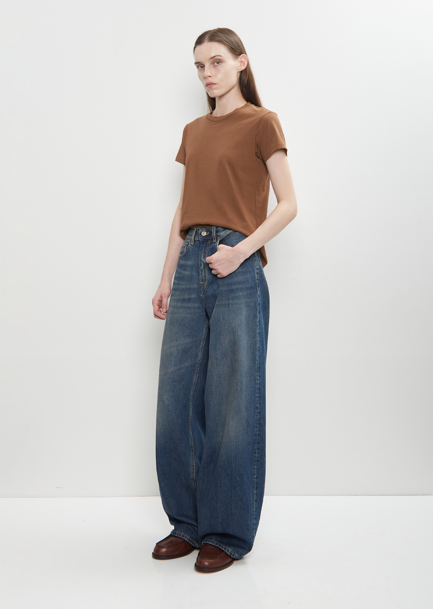 Cotton Denim Roomy Jean - 4