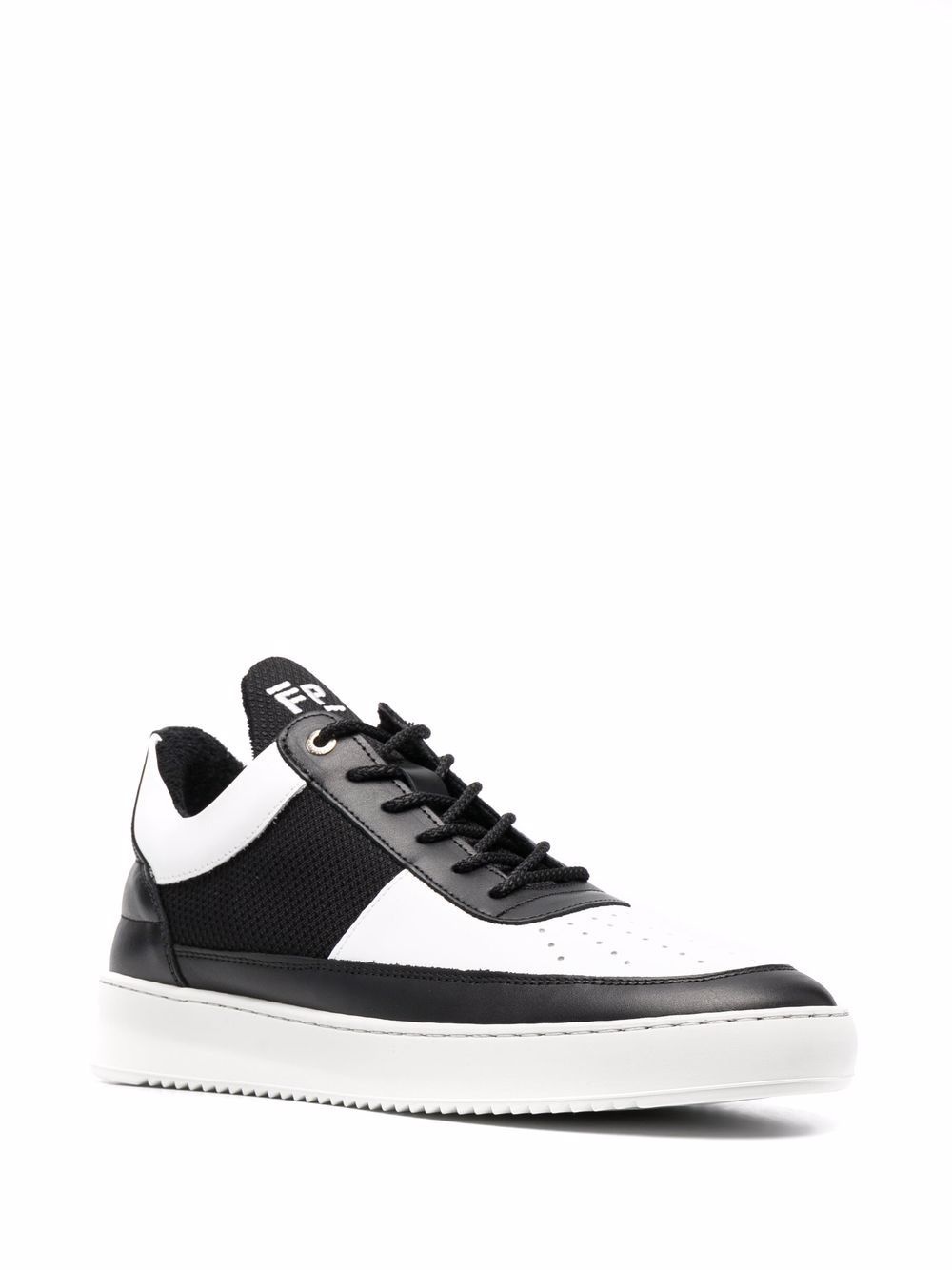 two-tone panelled trainers - 2
