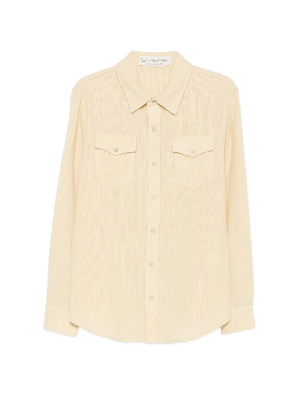 waffle-knit button-down shirt - 1