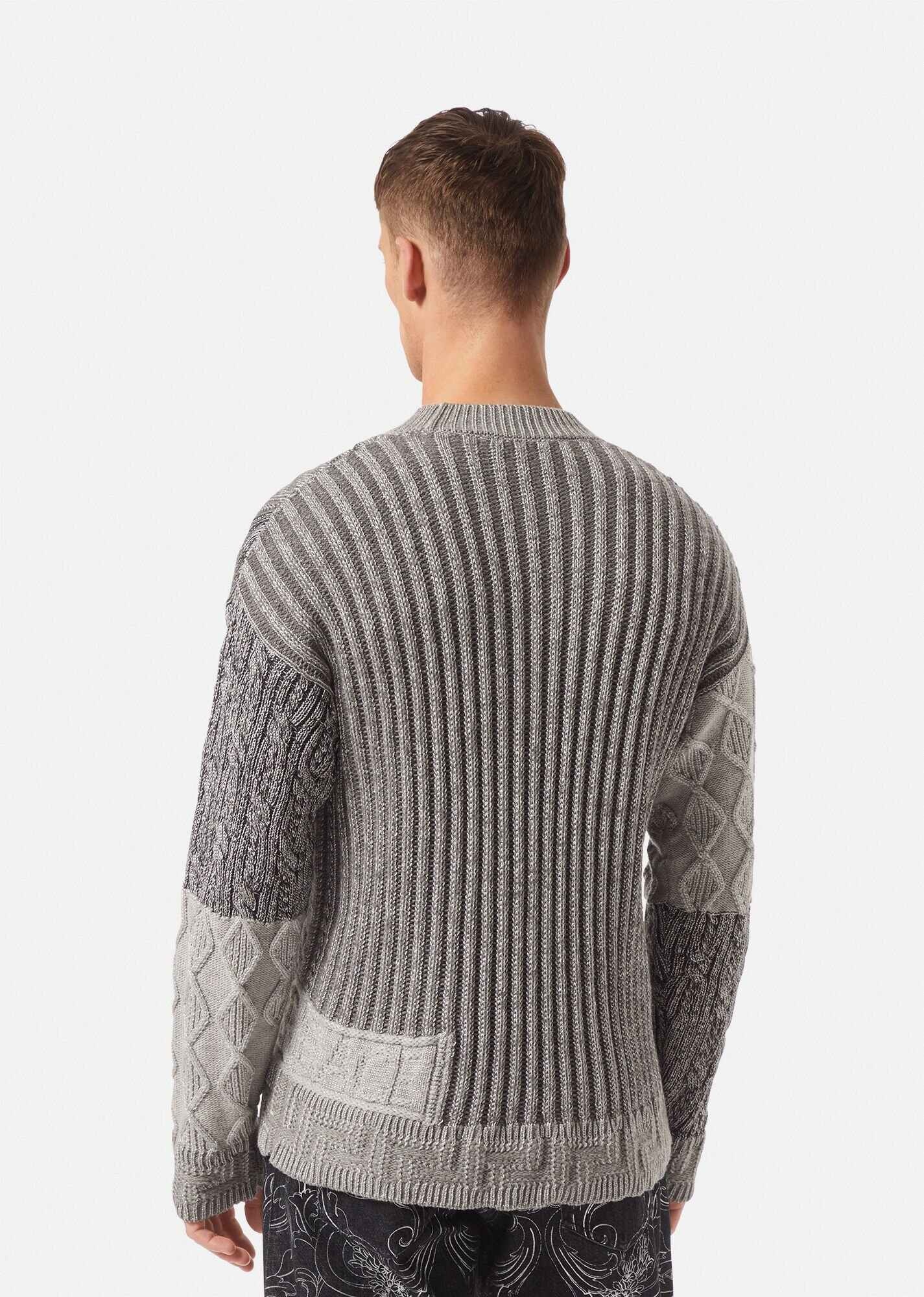 La Greca Mixed Knit Jumper - 4