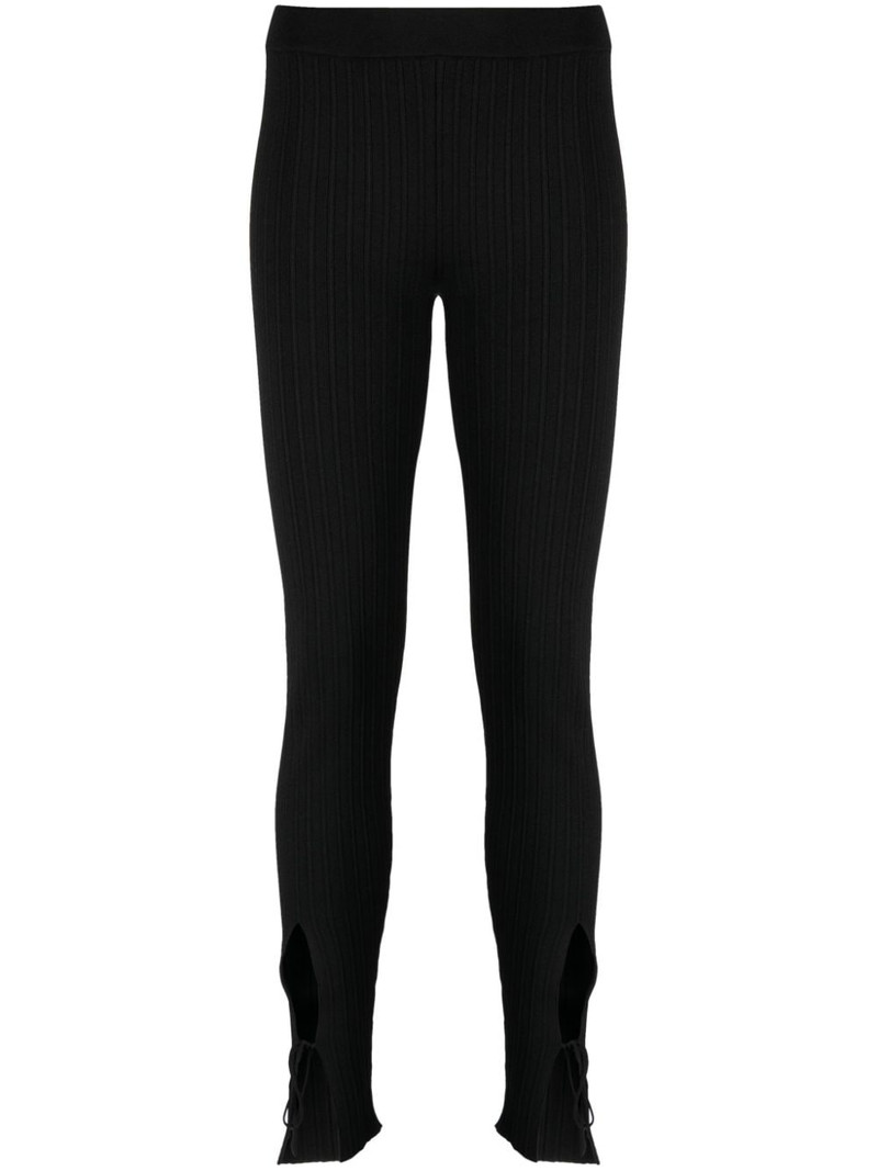pinstriped lace-up trousers 1