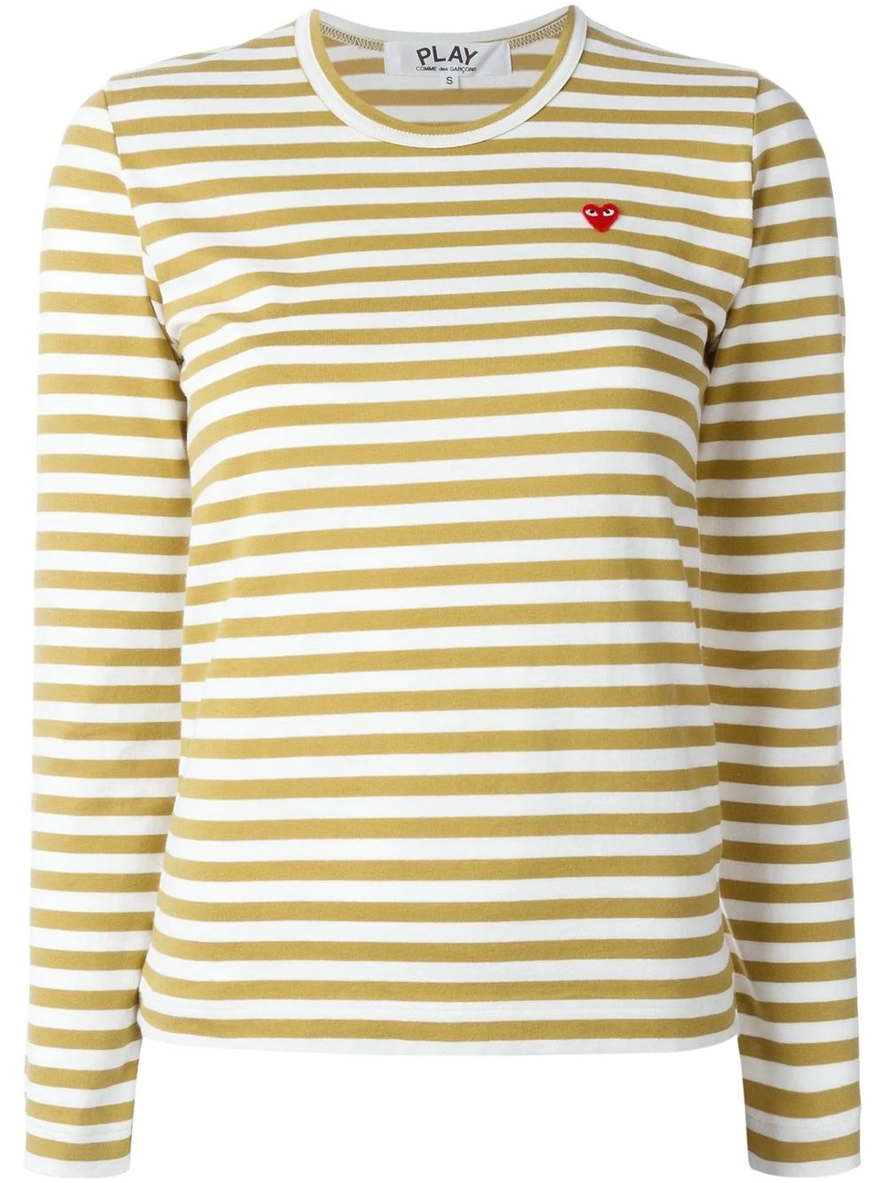 heart-patch striped top - 1