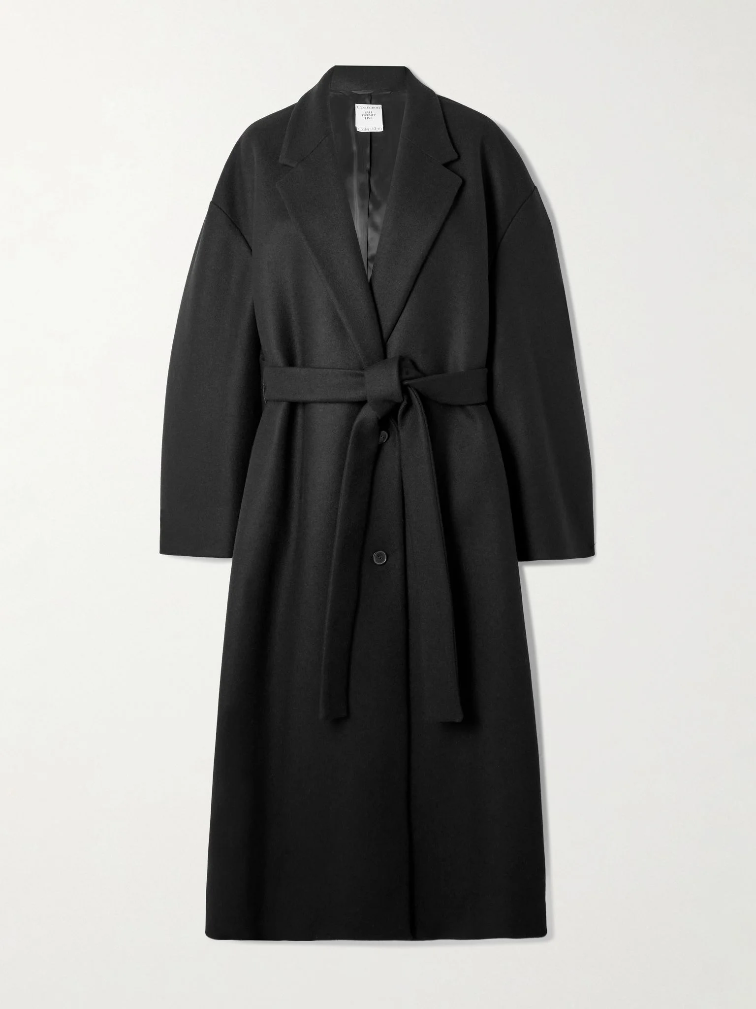 Beatrice belted wool and cashmere-blend coat Black - 1