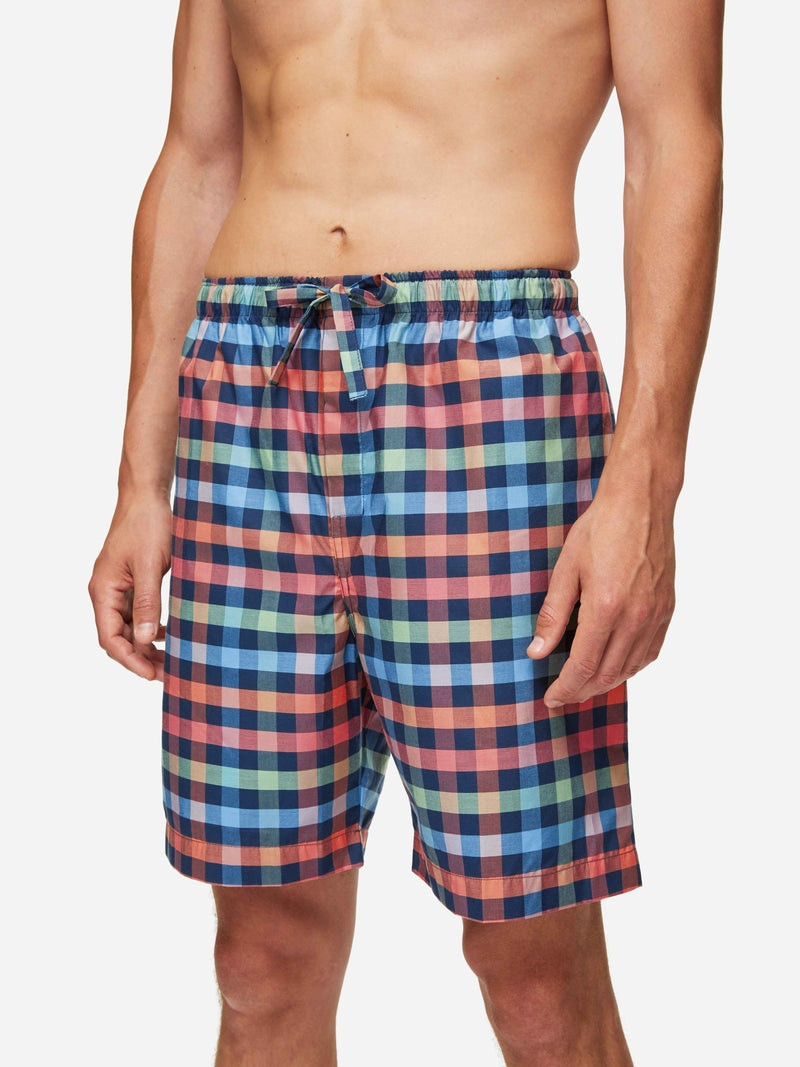 Derek Rose Men's Lounge Shorts Barker 34 Cotton Multi outlook