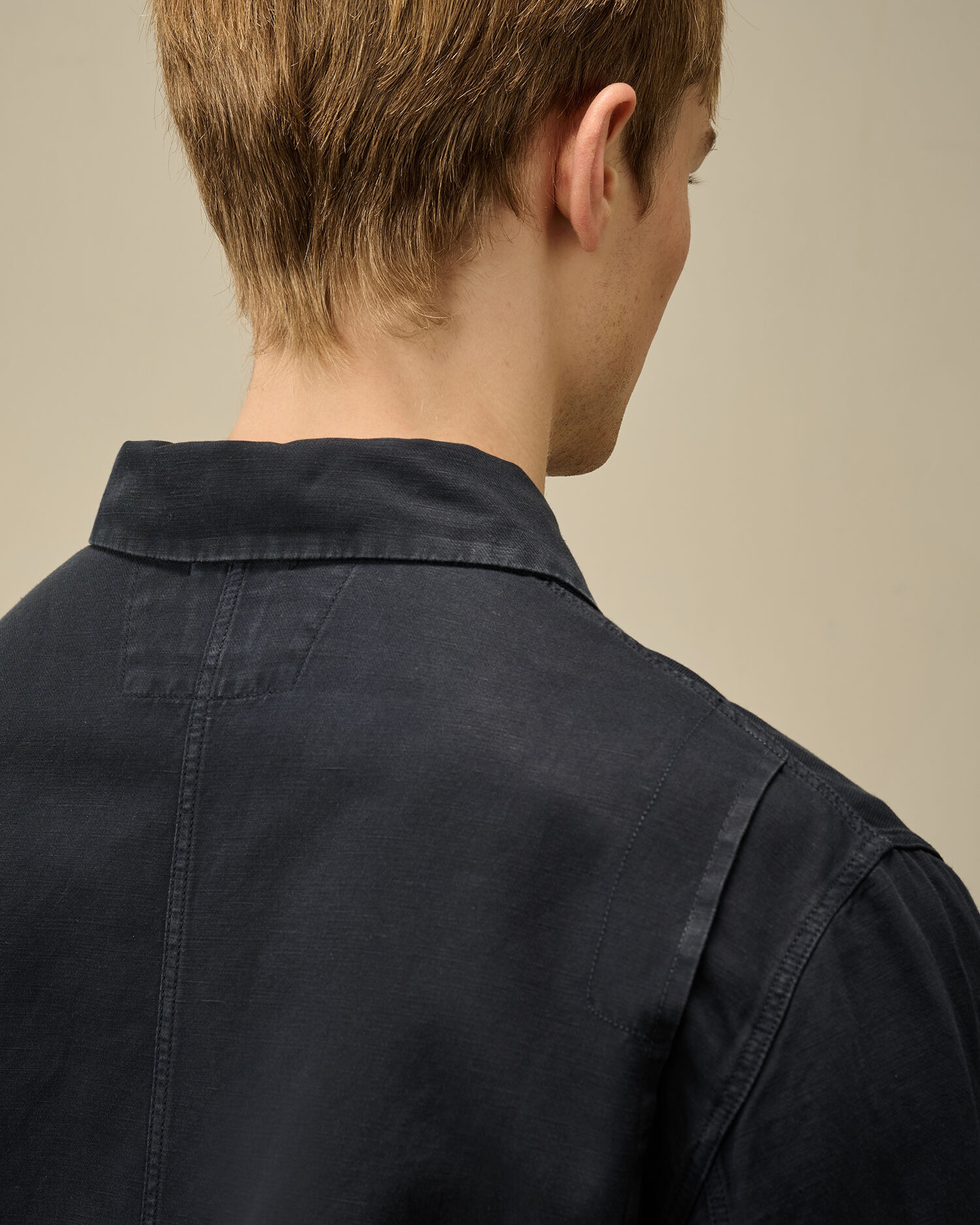 Cotton/Linen Full Zip Overshirt - 6