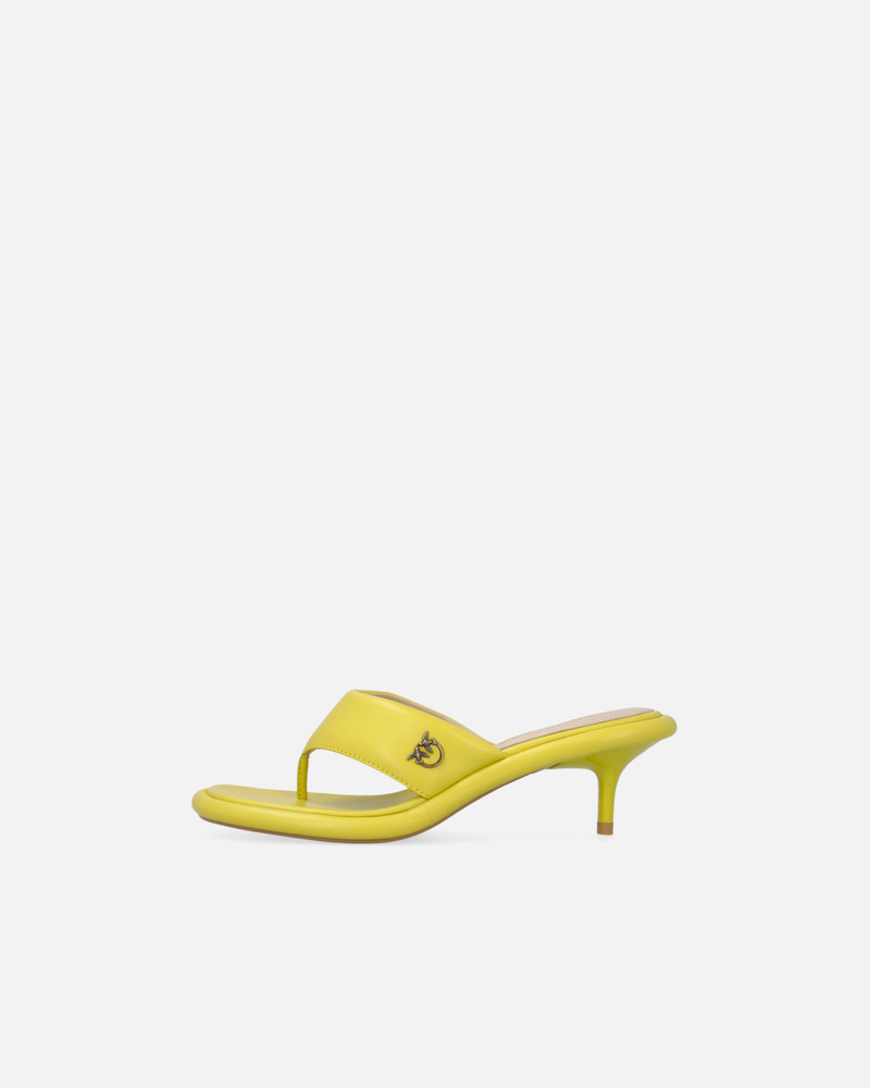 PINKO NAPPA LEATHER THONG SANDALS WITH HEEL outlook
