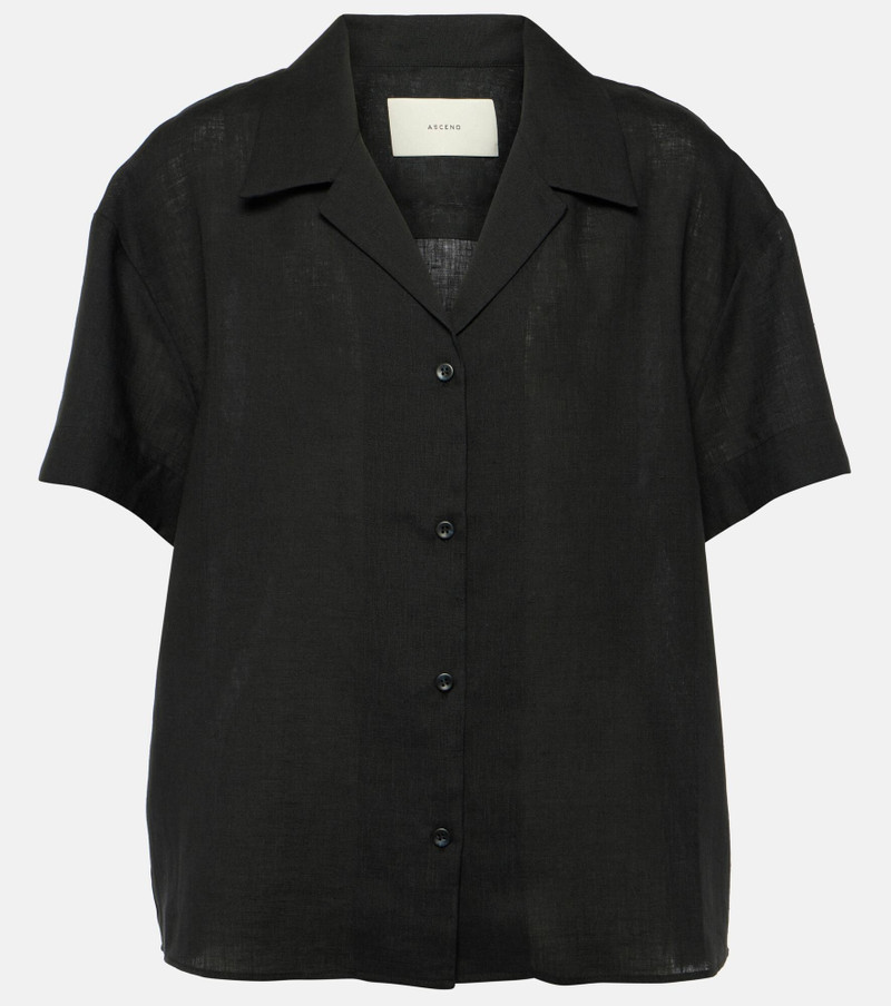 organic linen button-up shirt - 1