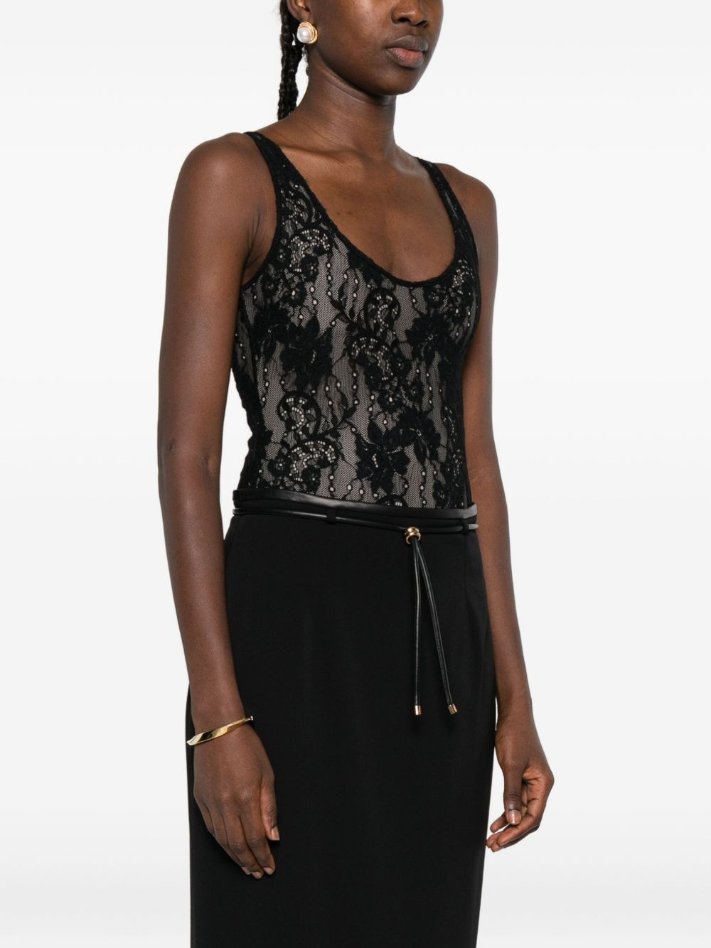 floral-lace bodysuit - 3