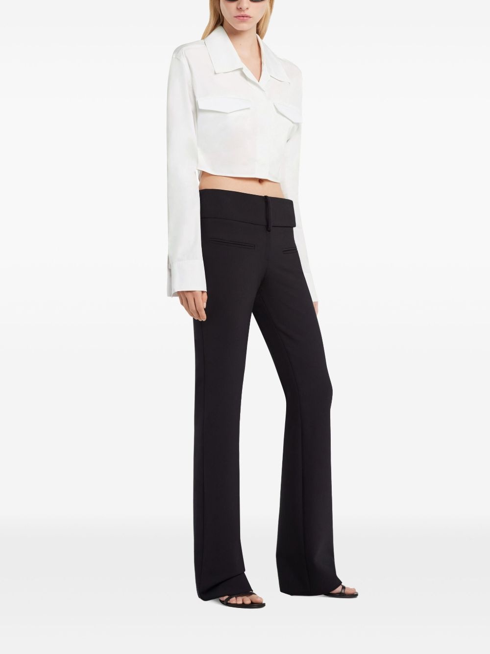 cropped poplin shirt - 3