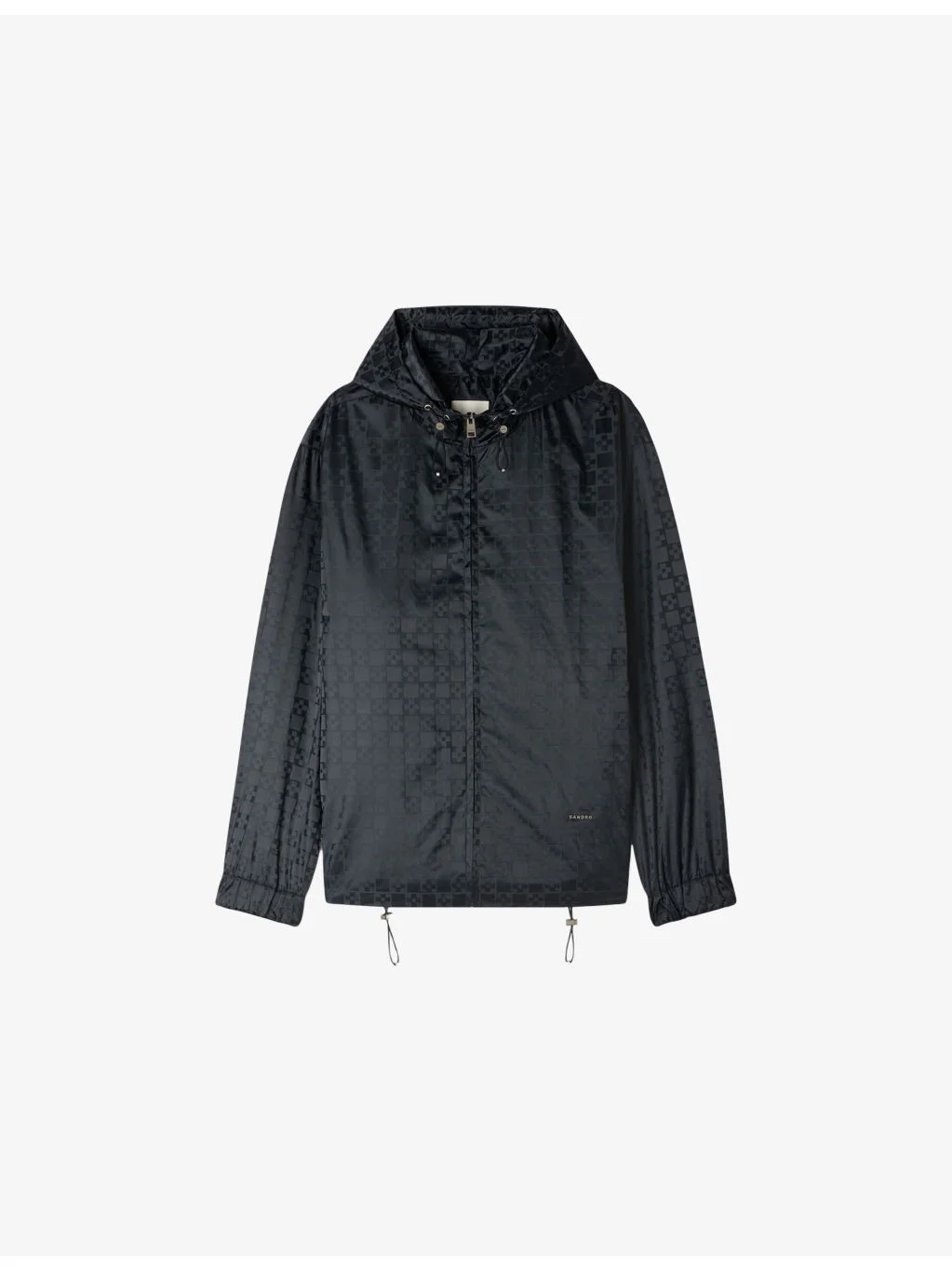 Graphic-print hooded nylon jacket - 1