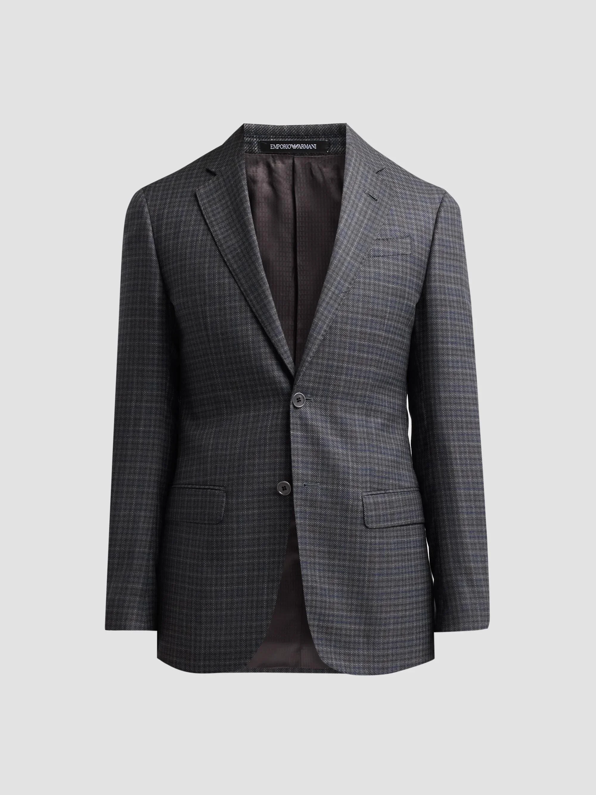 Men's Blur Box Checked Wool Sport Coat - Multi Check Pattern - 1