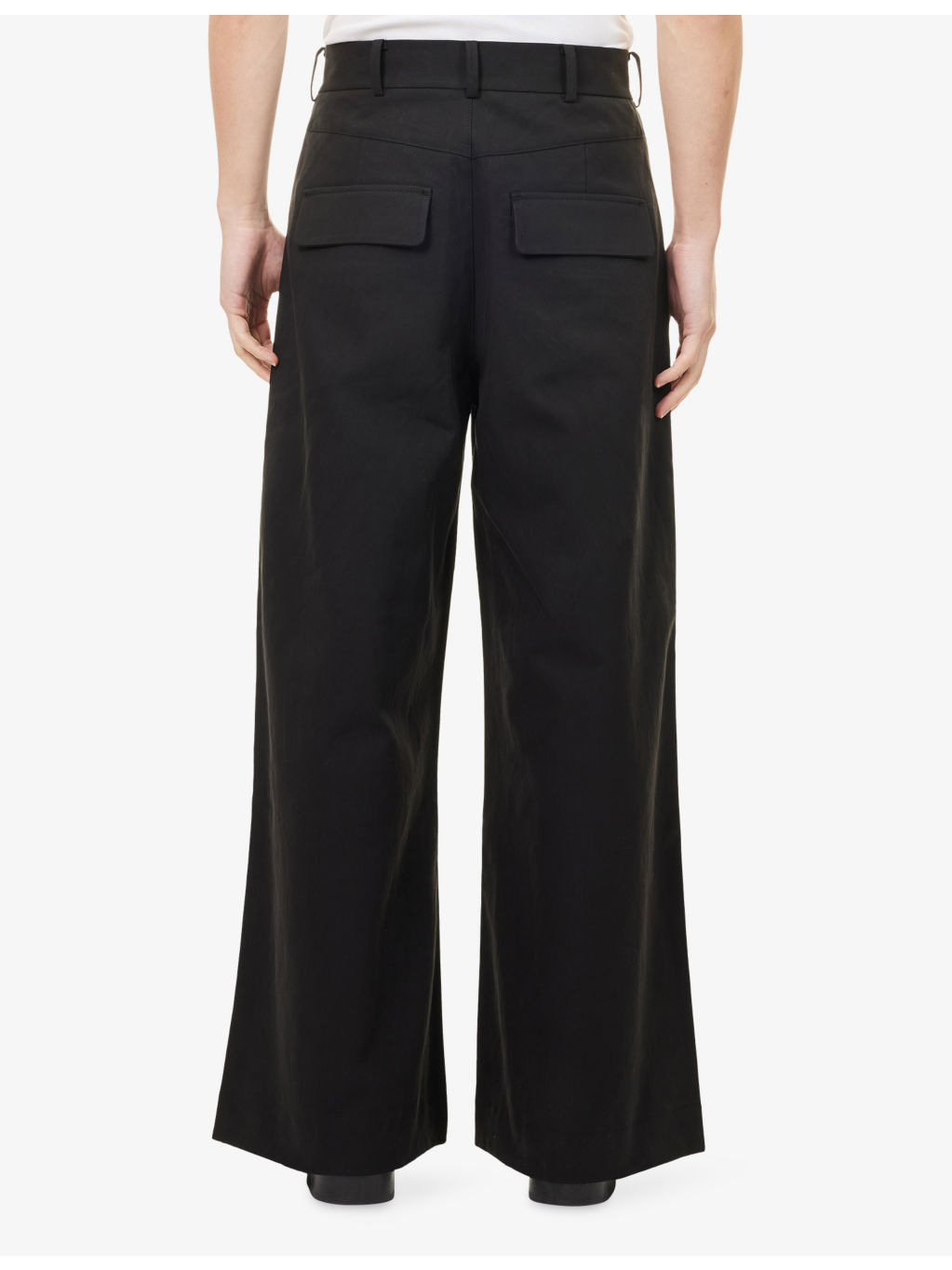 Dinch Wide-Leg Cotton Trousers - 4