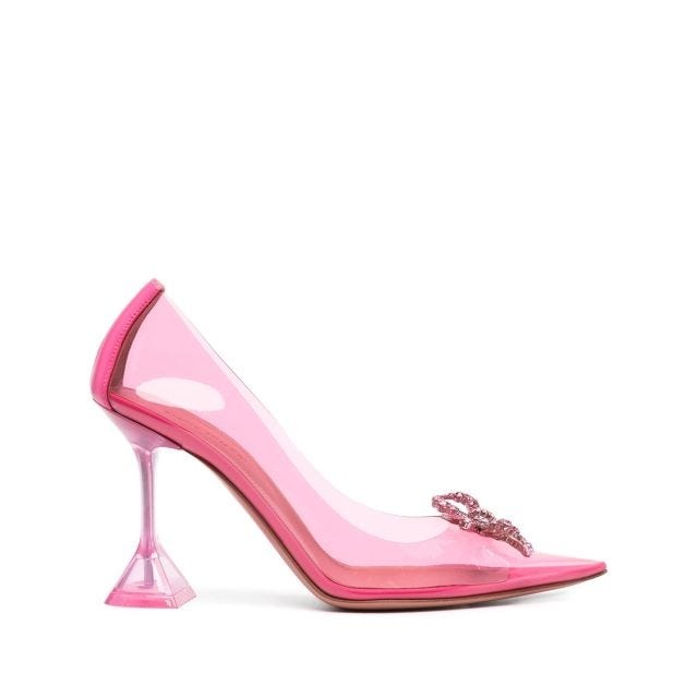 Pink PVC Rosie Pumps - 1