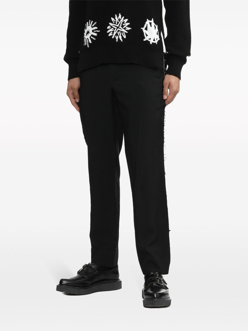 BLACK COMME des GARÇONS mid-rise straight-leg trousers outlook
