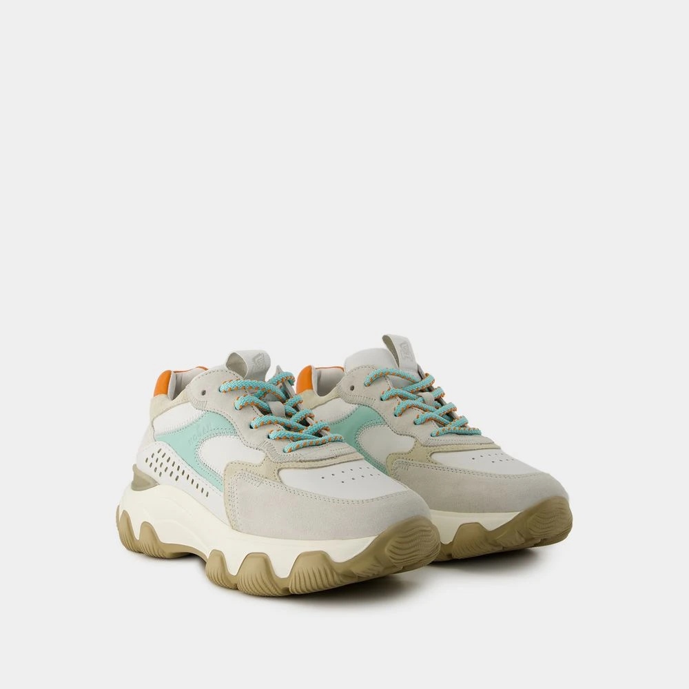 HOGAN HYPERACTIVE SNEAKERS - LEATHER - GREY/BROWN | miinto