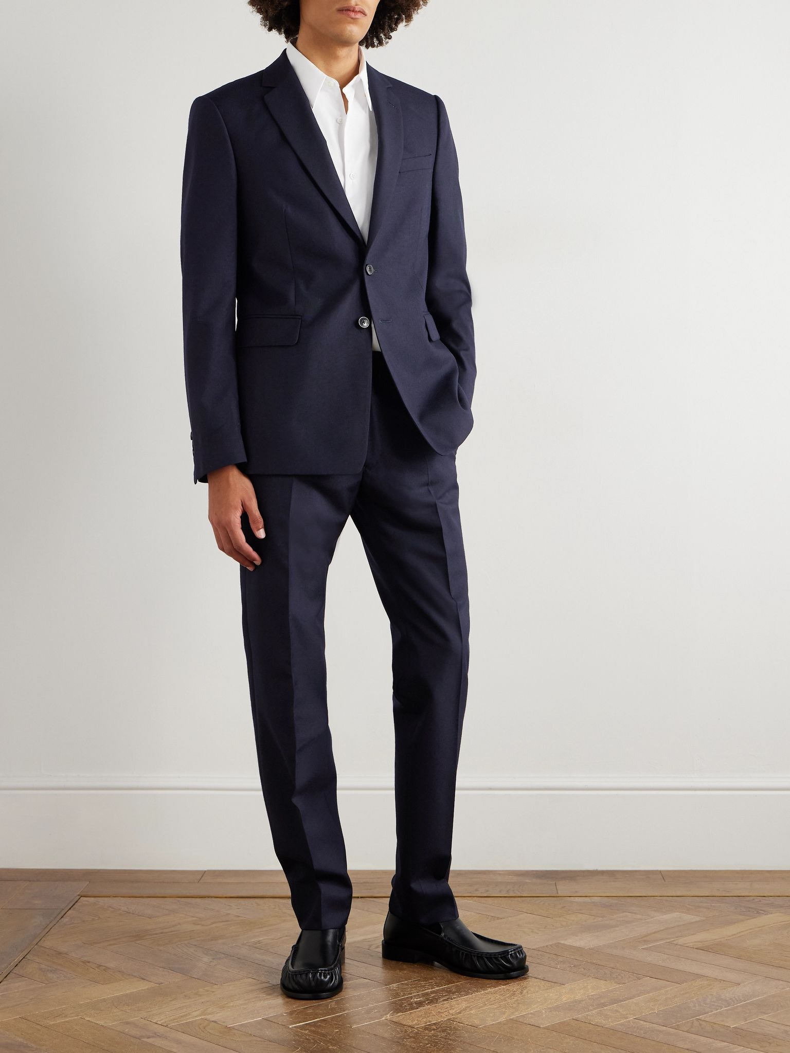 Slim-Fit Grain de Poudre Wool Suit Navy - 2