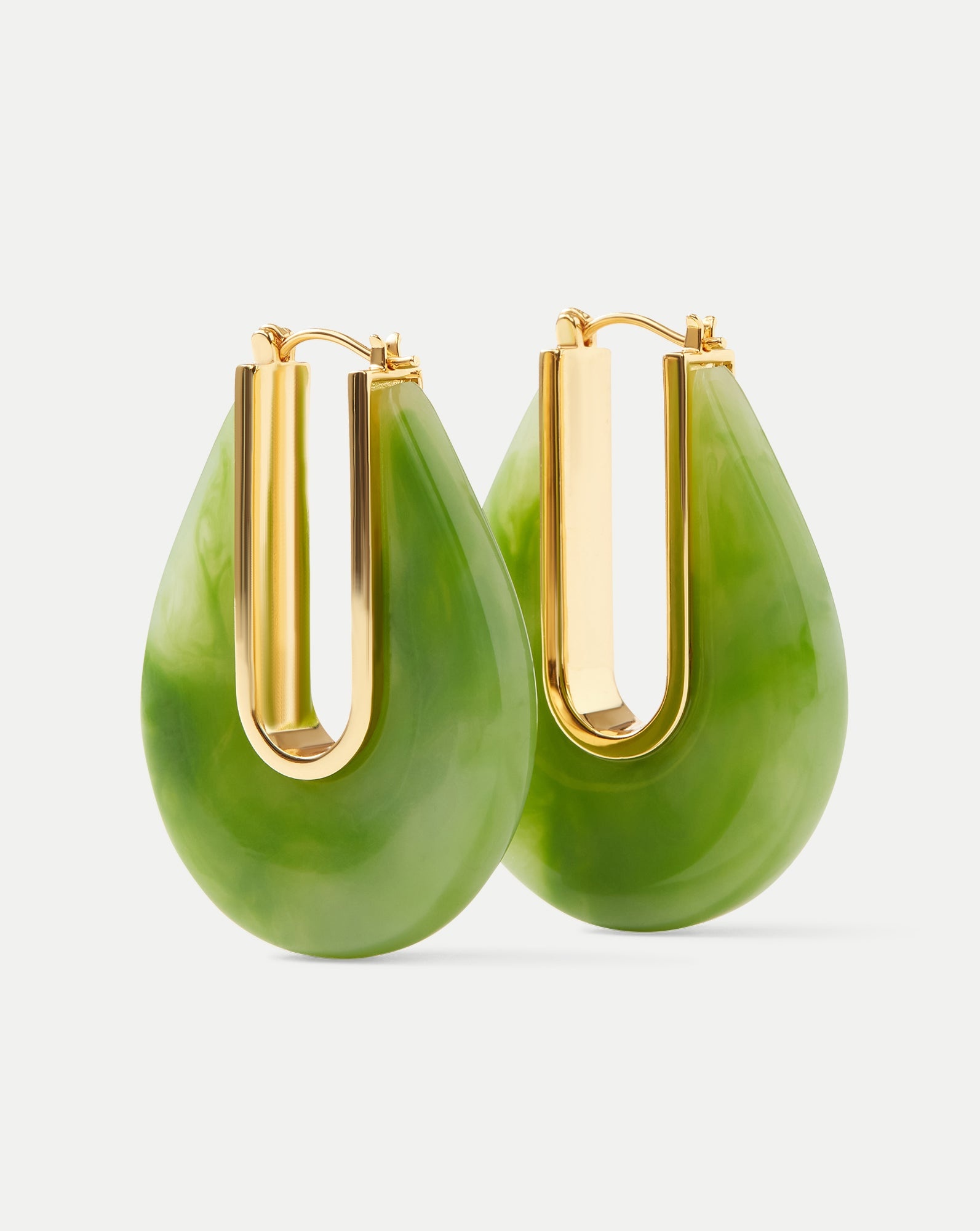 RESIN DROP HOOP EARRING - 4
