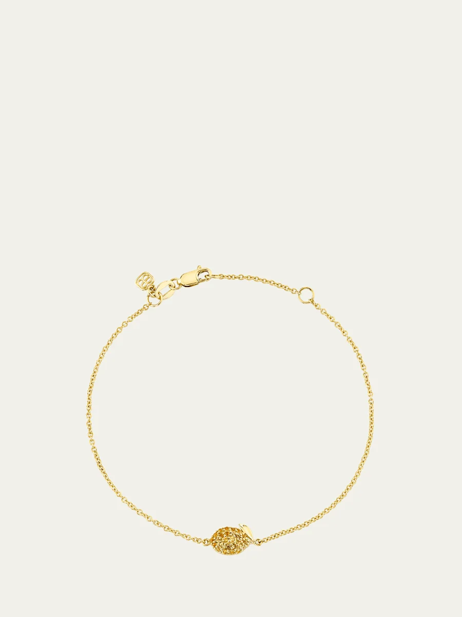 14K Yellow Sapphire Lemon Fixed Bracelet - 1