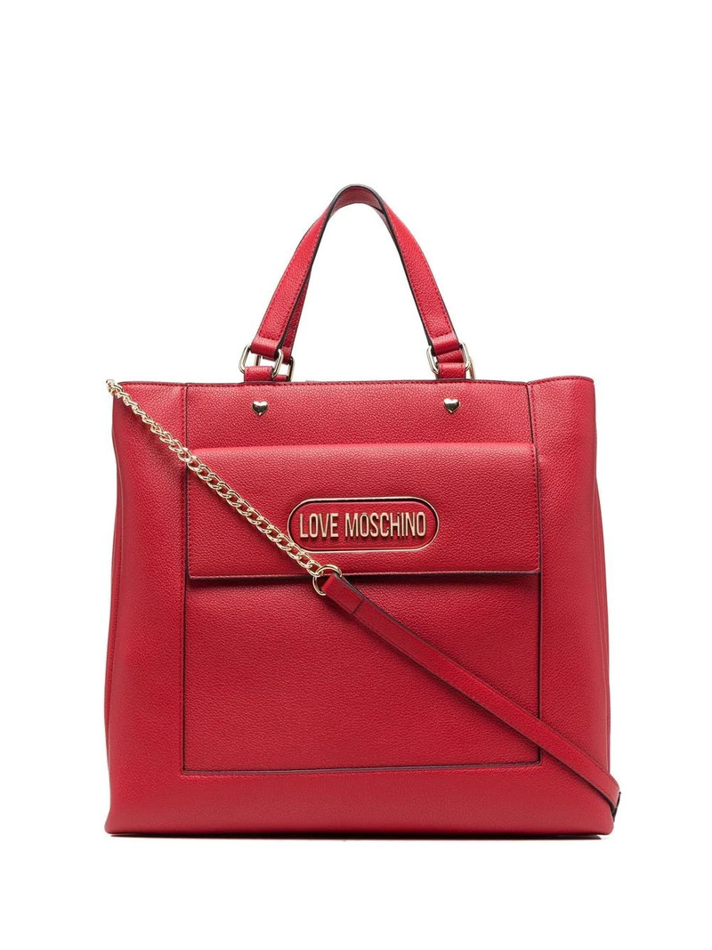 logo-plaque tote bag 1