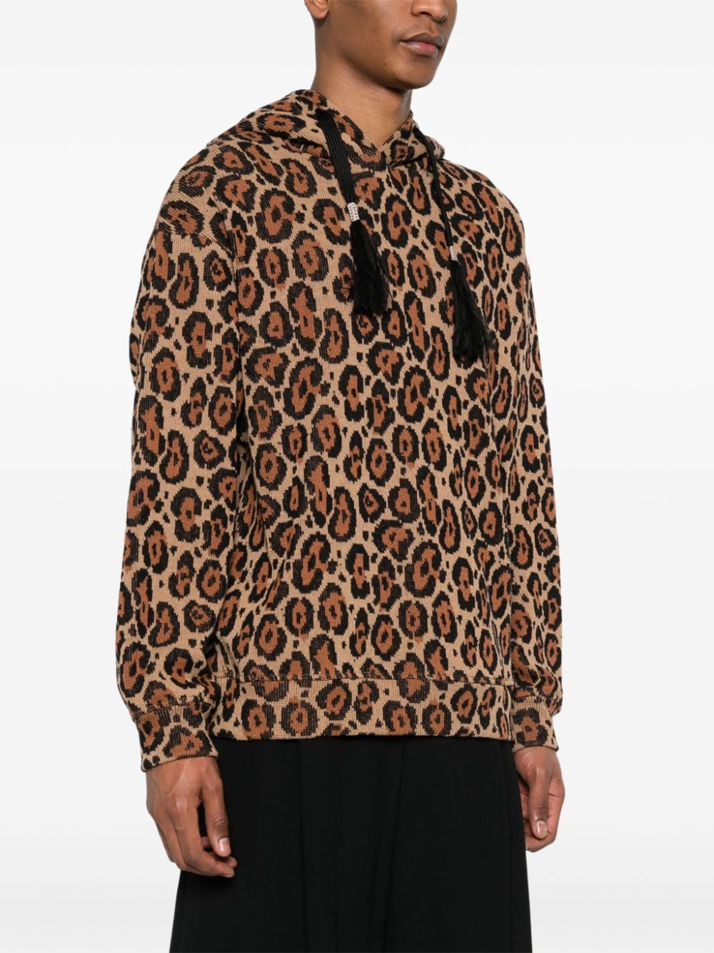 leopard-print hoodie - 3