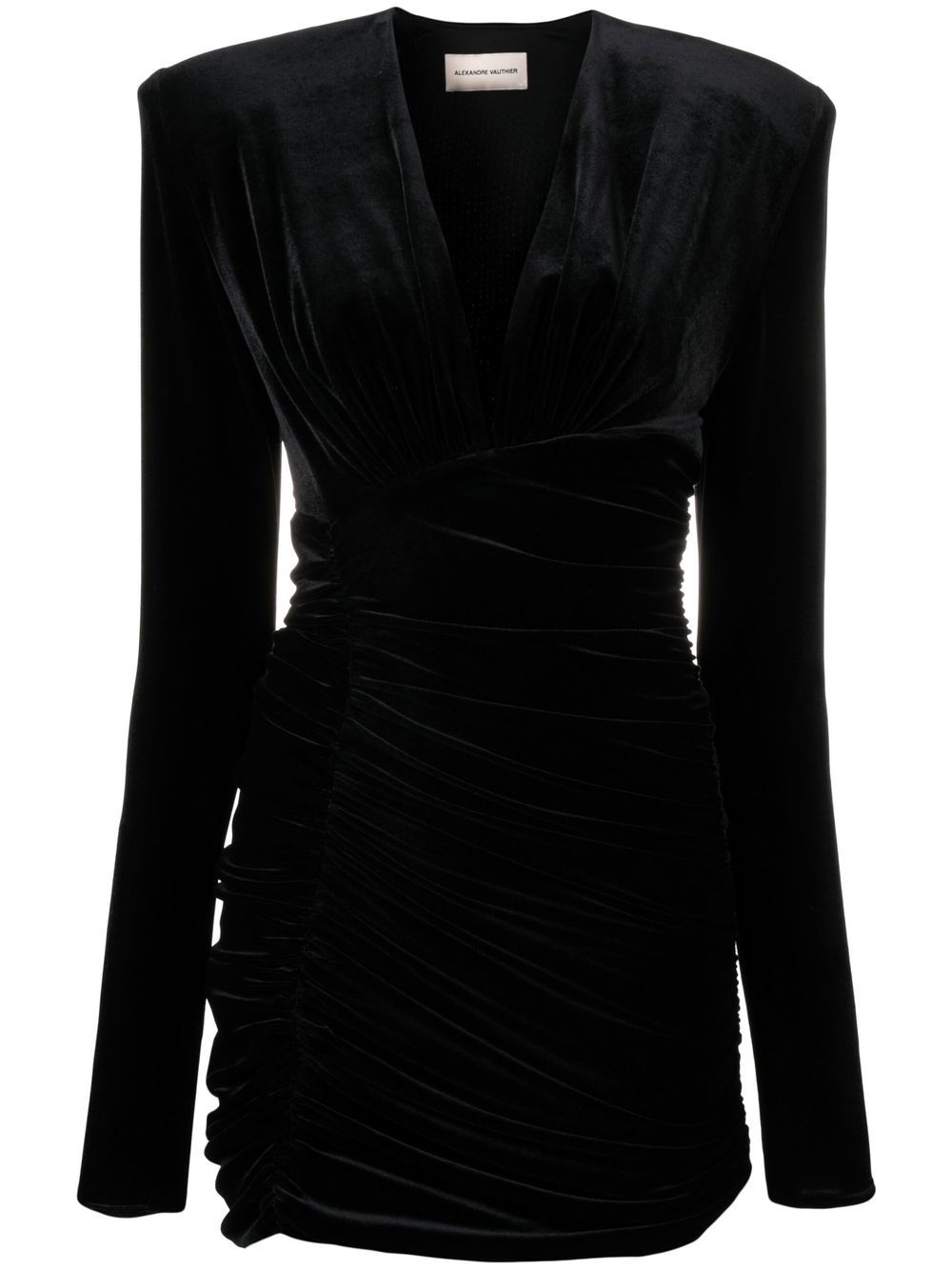 V-neck ruched dress - 1