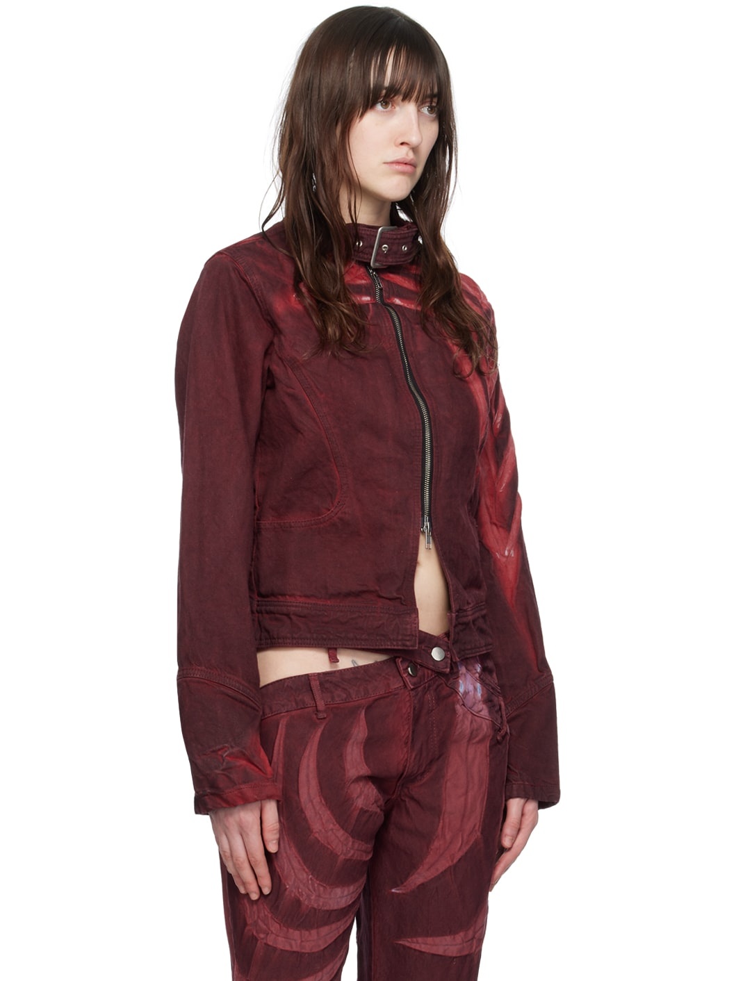 SSENSE Exclusive Red Denim Jacket - 2
