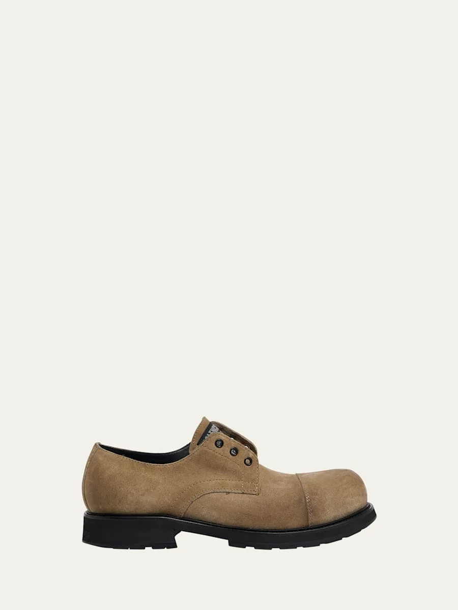 Men's Truck Suede Cap-Toe Derby Shoes - 1