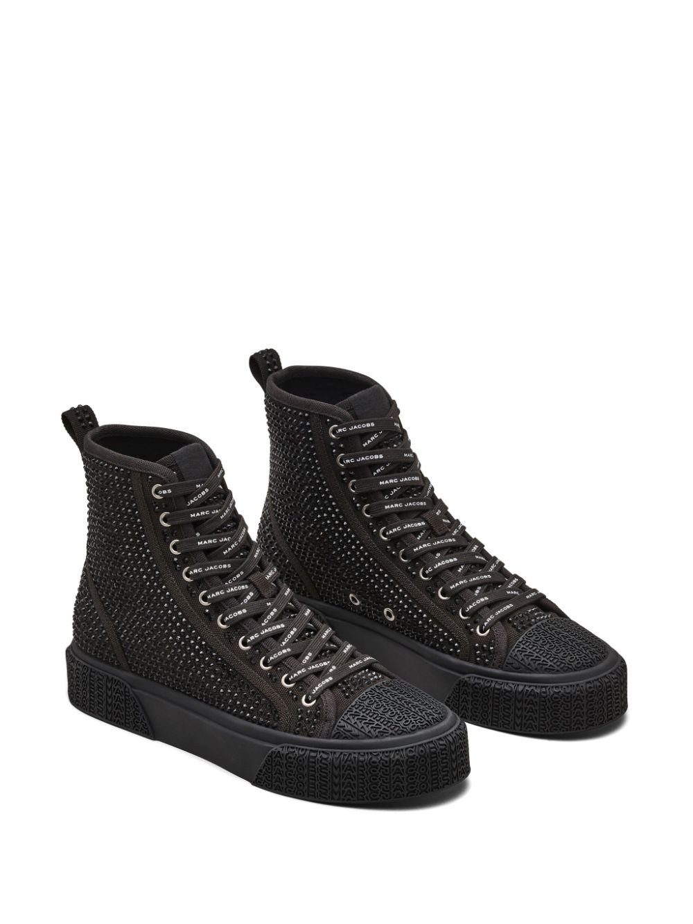 logo-debossed lace-up sneakers - 2