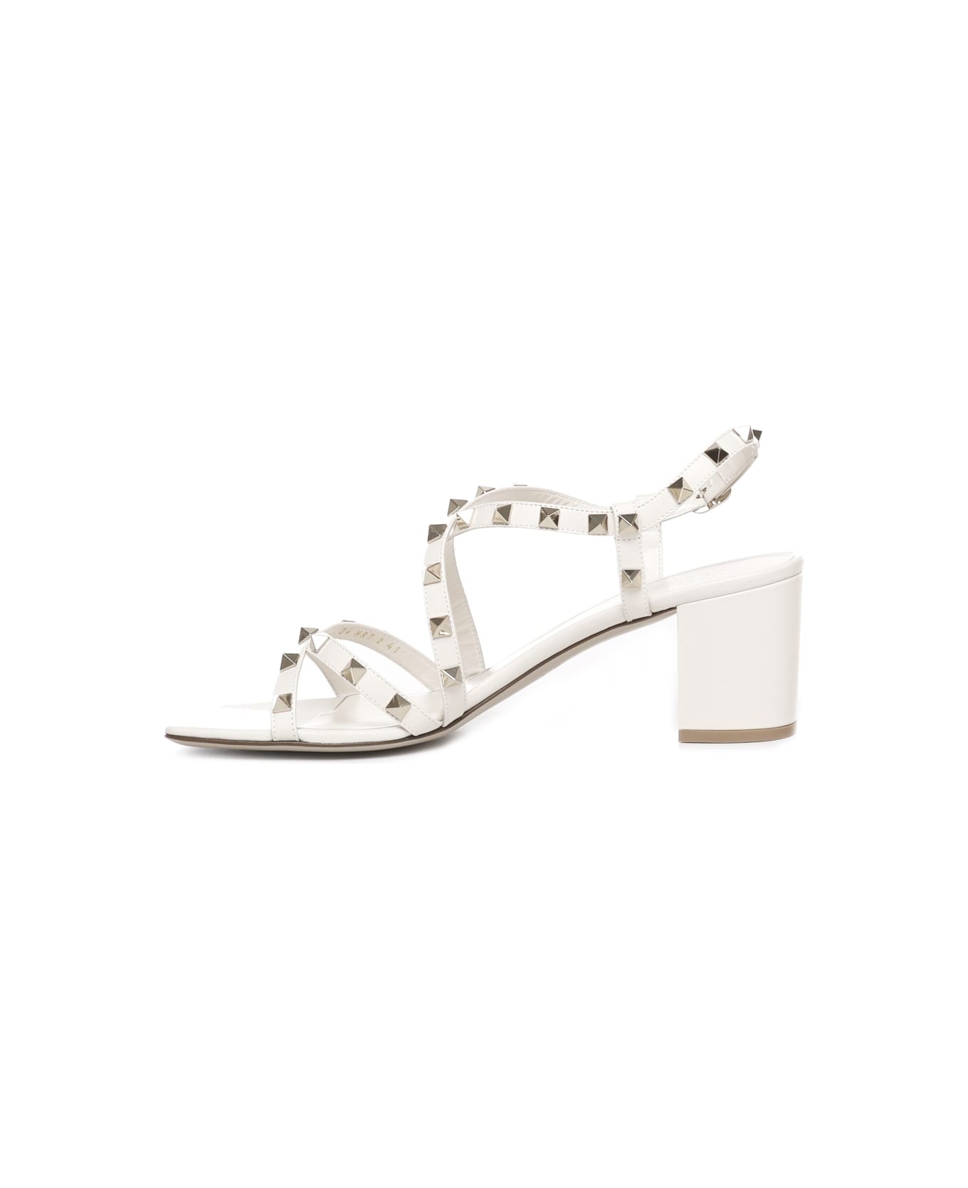 Rockstud Sandals With Calfskin Strap - 4