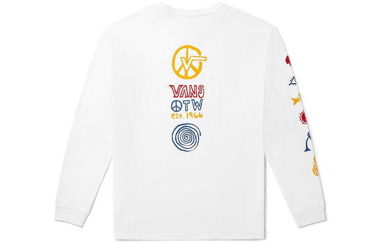 Vans Unisex Printing Round-neck Swea White VN0A5F3MWHT - 2