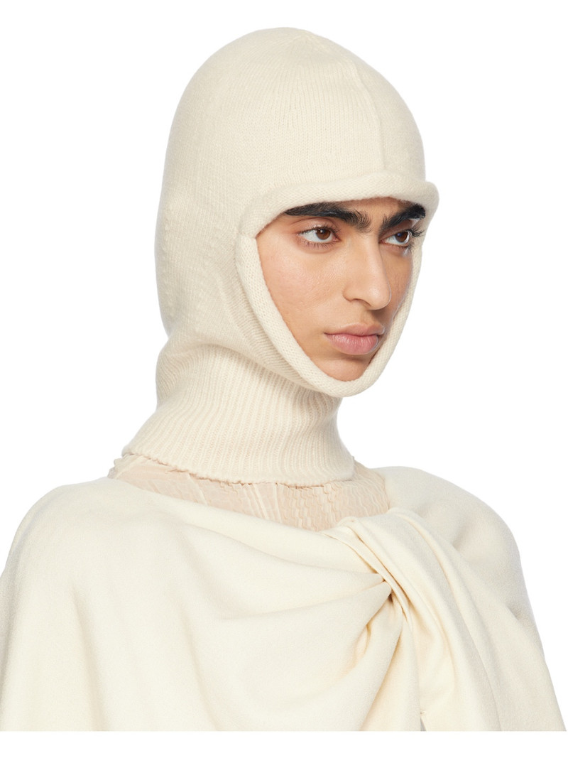 ISSEY MIYAKE Off-White Chunky Wool Balaclava outlook