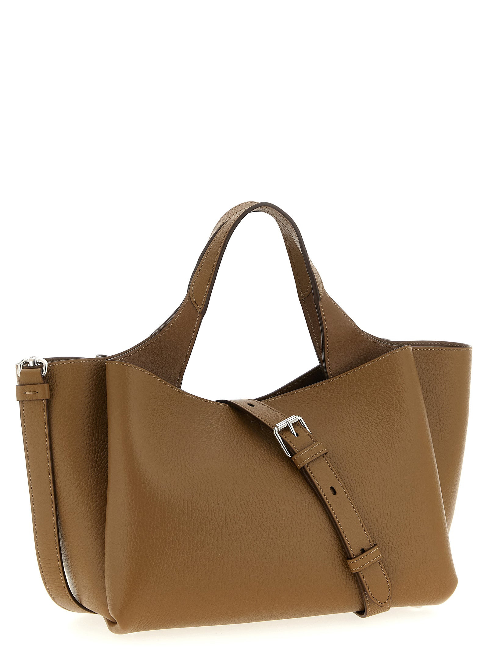 Mini Leather Handbag Hand Bags Brown - 2