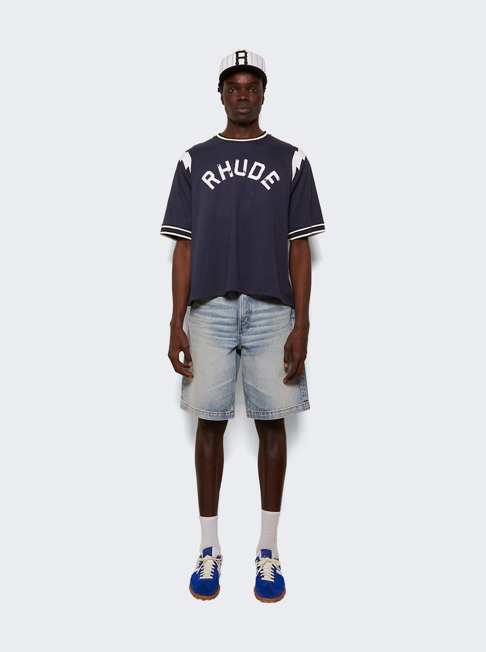 Logo Lightning Ringer Tee Navy - 5