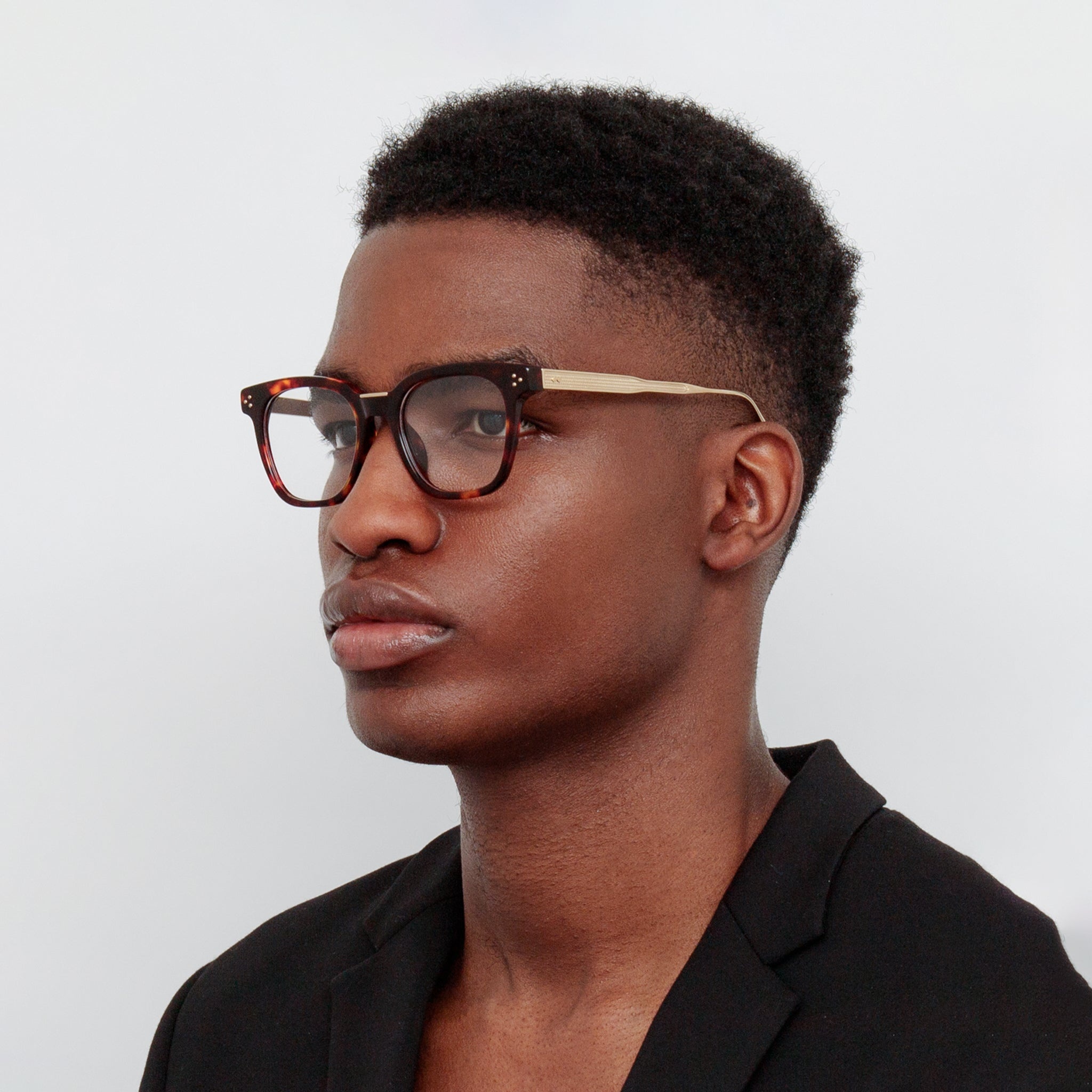 MEN'S EVANS OPTICAL D-FRAME IN TORTOISESHELL - 2