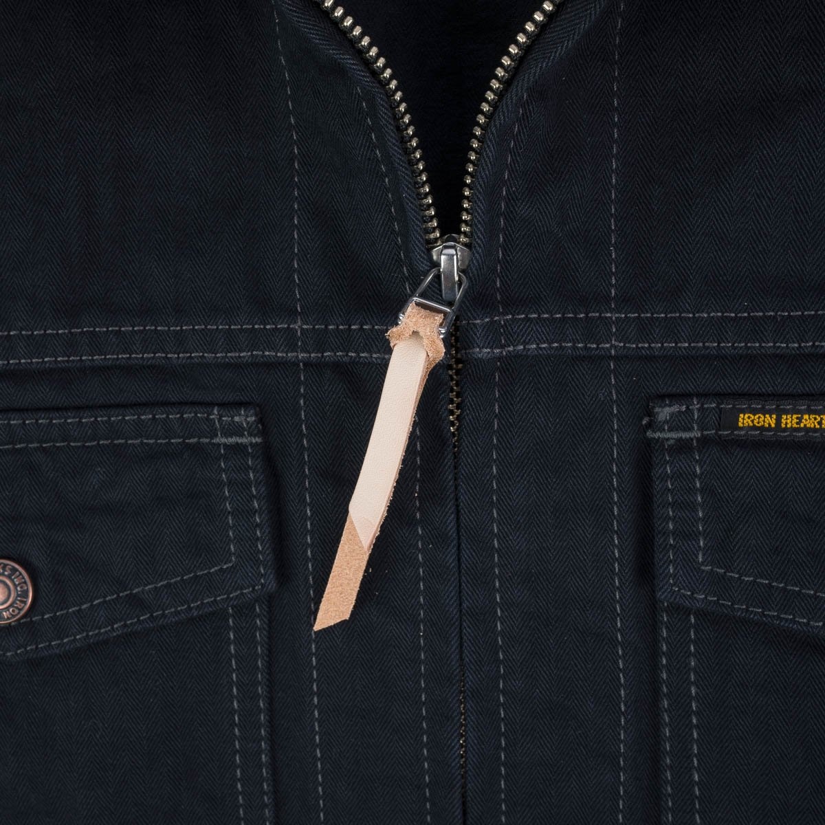IHJ-124-BLK 10oz Herringbone Work Jacket - Black - 11