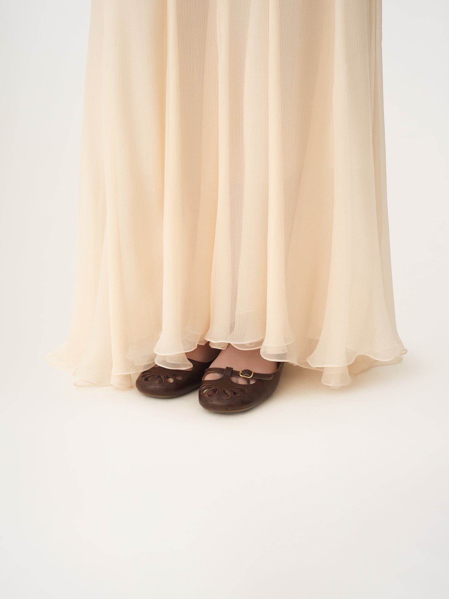 FLUID MAXI SKIRT IN SILK MOUSSELINE - 8